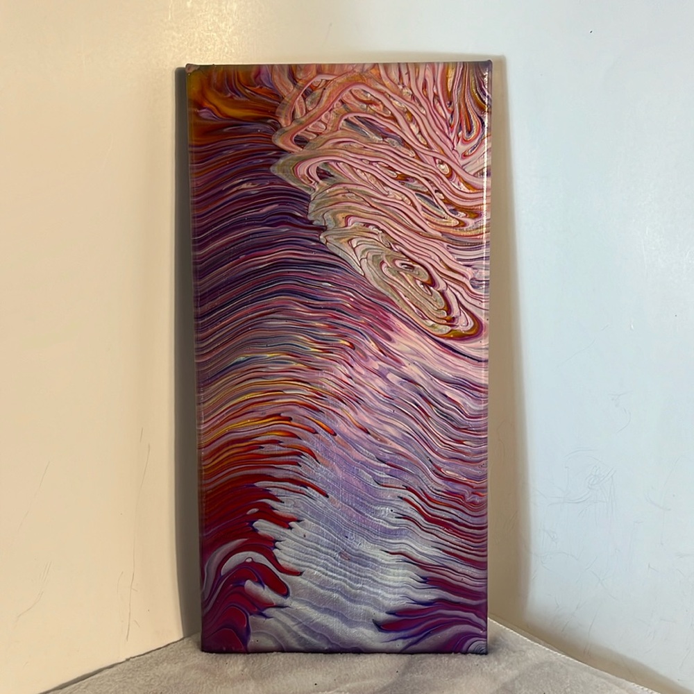 Original acrylic pour painting on canvas
